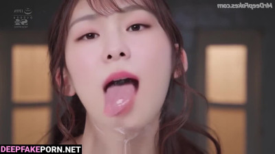 Experienced man cums on young Korean tits Yuna Kim (진짜 가짜 김연아)