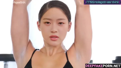 NewJeans 情熱的なセックス Passionate sex of gym trainer Hanni and two horny boys ニュージーンズ