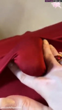 Sweet trans on high heels Lily Gao sex scene in red dress / 雪莲 性爱录像带