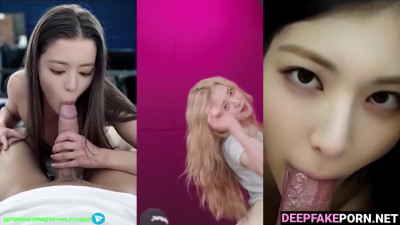 Yuna, ITZY sucking big dick, pov deepfake video (pmv) / 유나 섹스 테이프